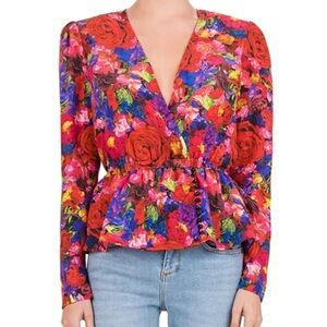 The Kooples Floral Silk Blouse